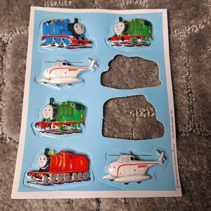 VINTAGE THOMAS THE TANK ENGINE PUFFY STICKERS HALLMARK 6 TOTAL 2003 GULLANE HTF